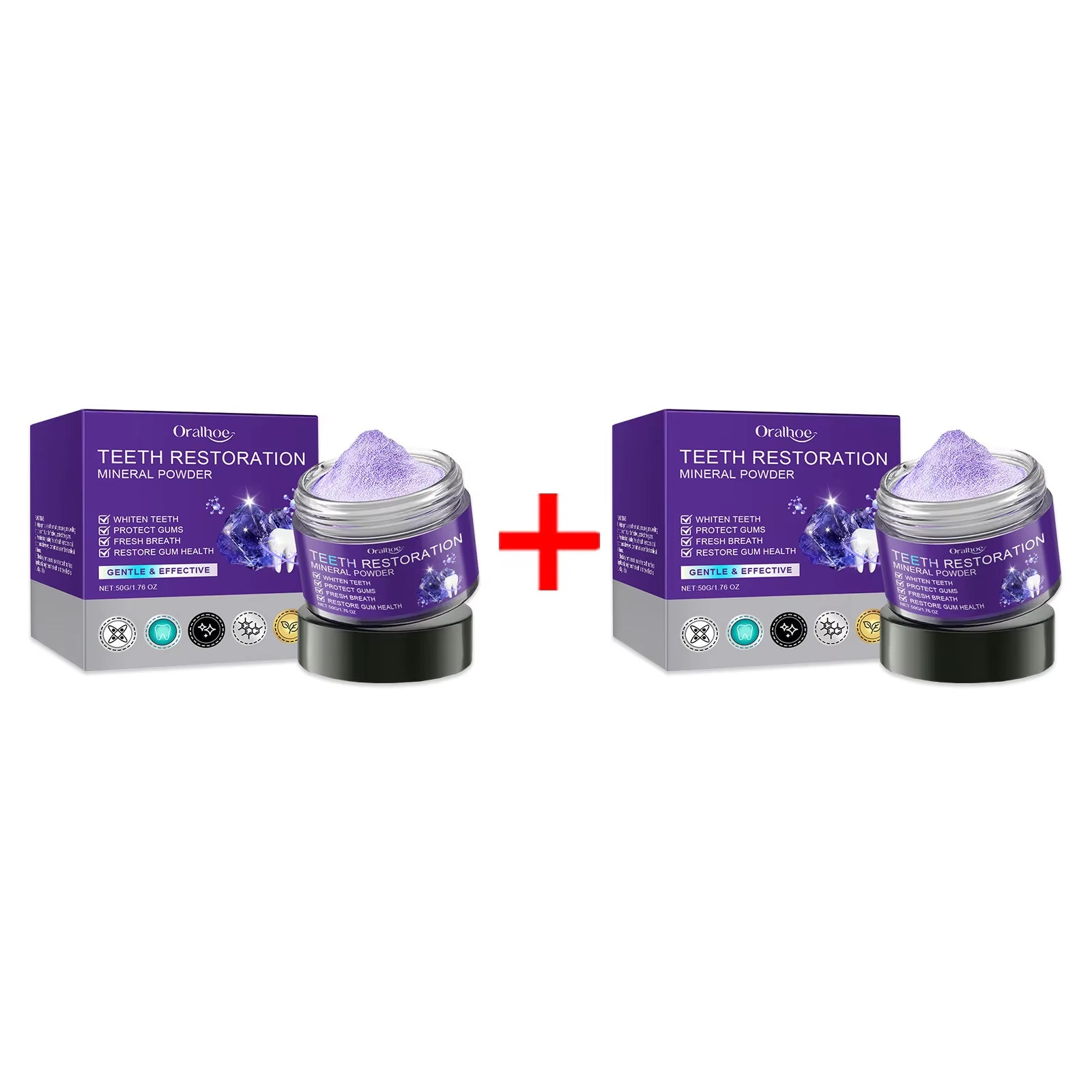 Purple Teeth Whitening Powder Toothpaste Brighten Yellow Teeth Remove Tooth Stain Fresh Breath Dental Cleaning Oral Care Product
