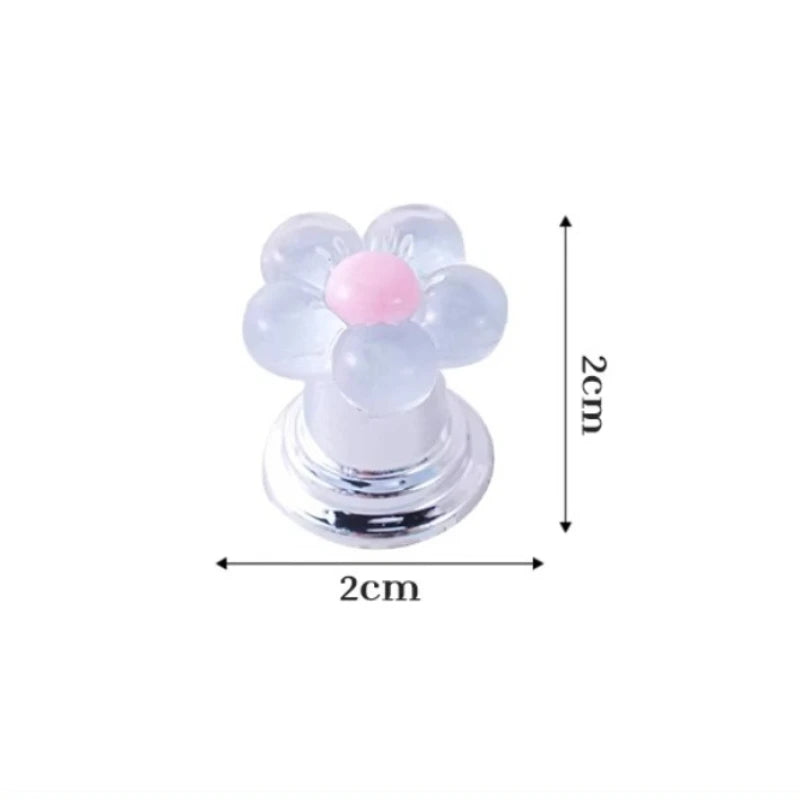 Flower Shaped Toilet Flush Handle Toilet Press Button Bathroom Accessories