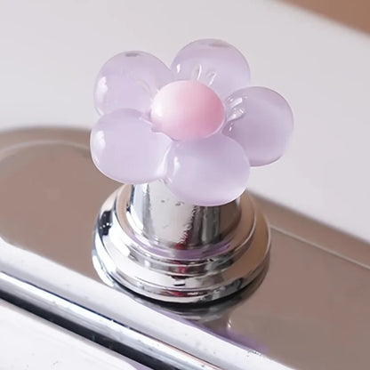 Flower Shaped Toilet Flush Handle Toilet Press Button Bathroom Accessories