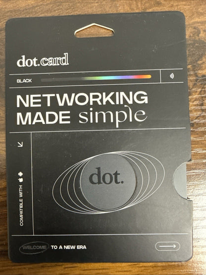 Dot.Cards DOT CARD Black Networking Business Card Link Tap Card NFC Chip