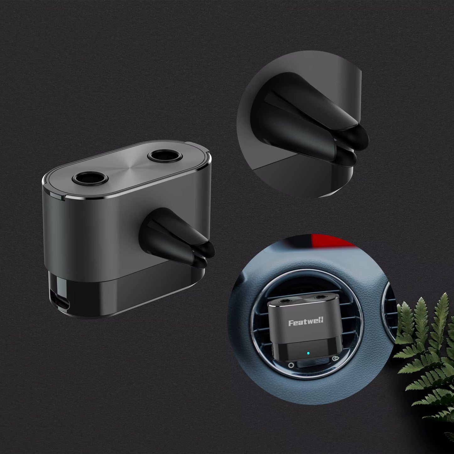 Smart Car Air Freshener with 10Ml Natural French Perfume, Three Adjustable Modes Smart Car Aroma Diffuser, Car Diffuse