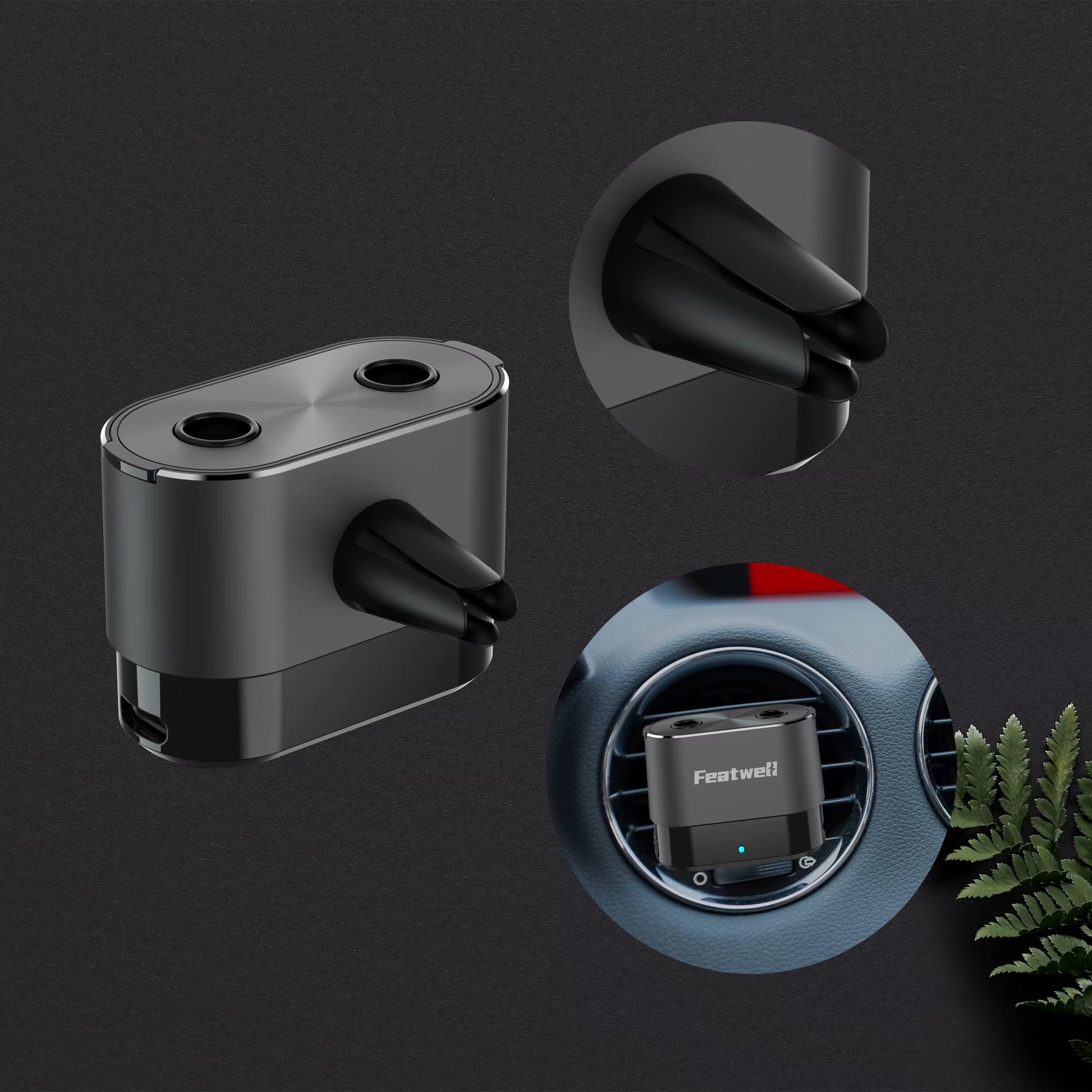 Smart Car Air Freshener with 10Ml Natural French Perfume, Three Adjustable Modes Smart Car Aroma Diffuser, Car Diffuse